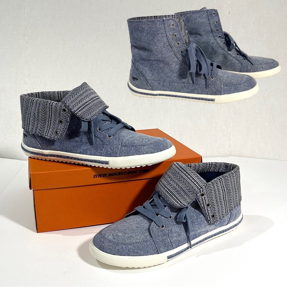 Rocket Dog Penwell Convertible High Top/Low Top
Fold Down Collar Canvas Sneaker